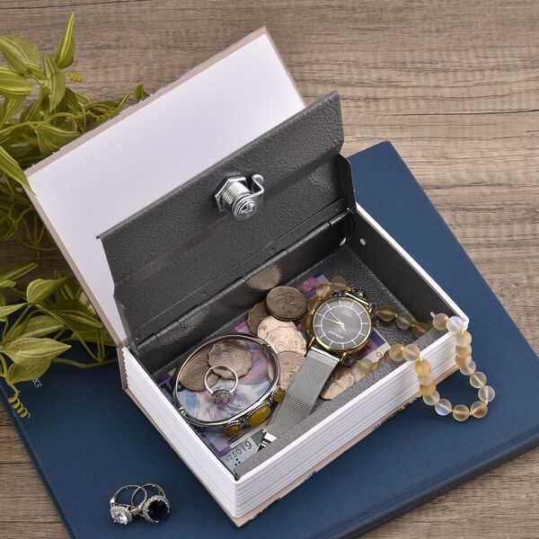 Kleiner Safe mit Schl&uuml;sselschloss in W&ouml;rterbuch-Form image number 2