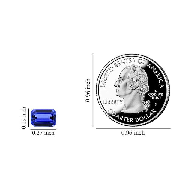 AAAA-Tansanit, facettierter Achteckschliff, 7 x 5 mm, 1,00 Karat image number 4