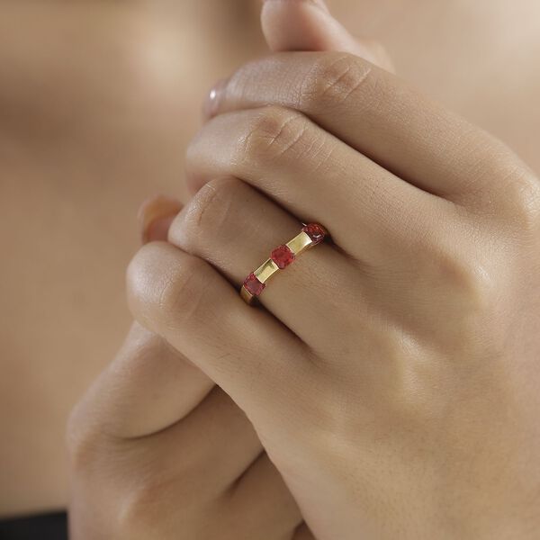 Labor Padparadscha Saphir Ring - 1,52 ct. image number 3