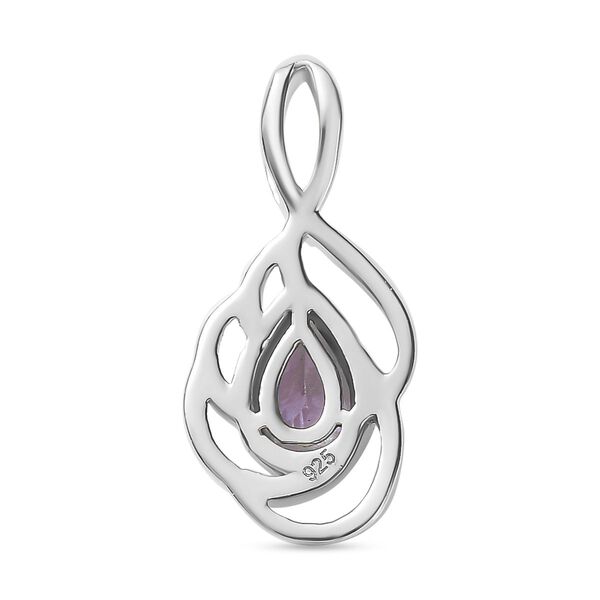 Tansanit Anhänger, 925 Silber platiniert - 0,35 ct. image number 5