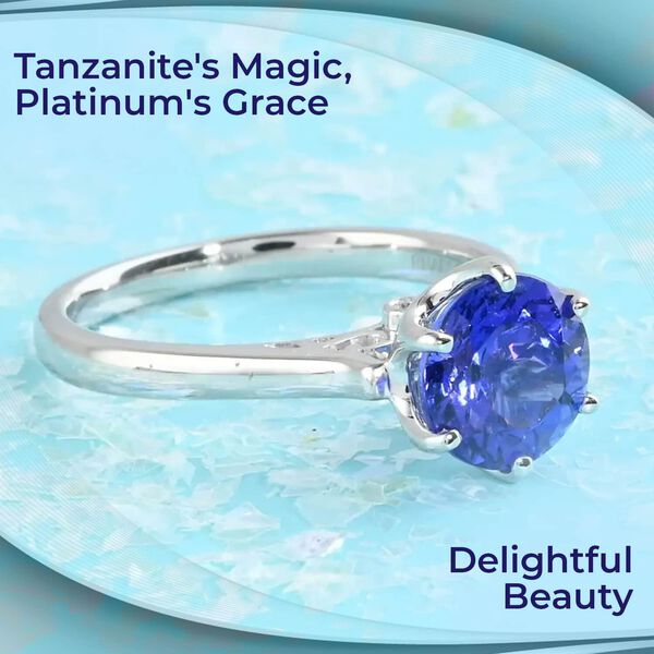 RHAPSODY AAAA Tansanit und VS-EF Diamant-Ring in 950 Platin - 2,40 ct. image number 1