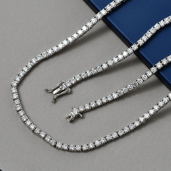 LUXURIANT SGL zertifizierte SI-GH Labor Diamant 45cm Halskette, 925 Silber rhodiniert - 10 ct. image number 2