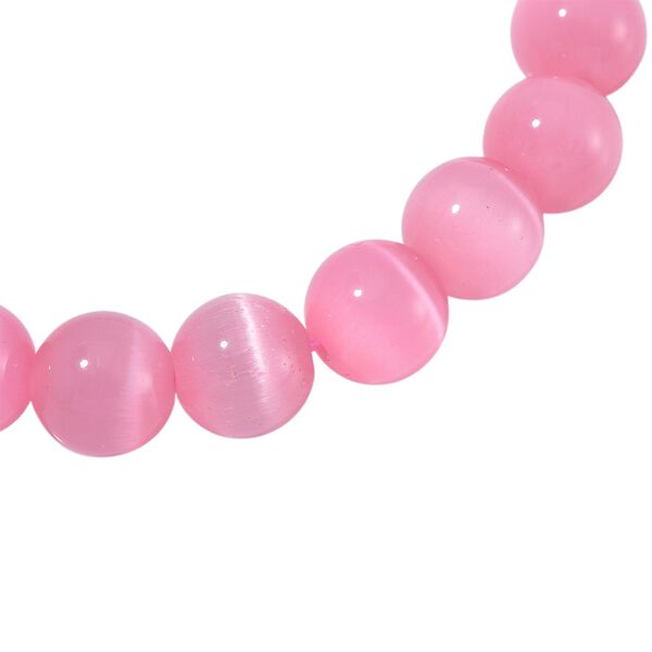 Flexibles rosa Katzenaugen Armband mit Chatoyance-Effekt image number 3
