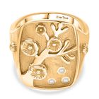 EVER TRUE Weißer Zirkon Ring Reine Bronze (Größe 19.00) ca. 0,07 ct