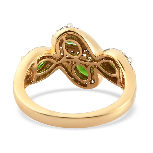 Nat&uuml;rlicher Chromdiopsid und Zirkon-Ring - 1,19 ct. image number 6