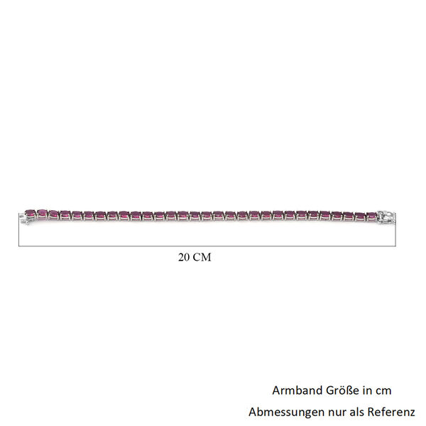 Rhodolit Granat Armband ca. 19 cm lange 925 Silber ca. 14.28 ct image number 3