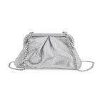 lifestyle- Color:Silver ;Size/Profile: Clutch bag ;Wall (exterior): Crystal ,Lining (Interior):polyester; Pockets (exterior):None; Pockets (interior):None; Measurement (cm): 9.45*4.33*5.12inch, 47inch long chain strap; Closure Type:Toggle Clip;Hardware T