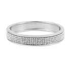 Weißer Kristall Armreif, ca. 19 cm, silberfarben