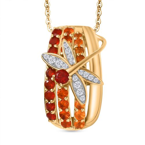 AAAA AAA Mexikanischer Purpurroter Feuer Opal Schmuckset 925 Silber 750 Gelbgold Vermeil ca. 1,48 ct. image number 0