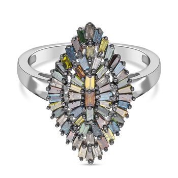 Nat&uuml;rlicher mehrfarbiger Diamant-Ring - 1 ct.