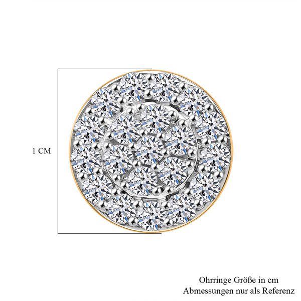 LUXURIANT SGL zertifizierte SI-GH Labor Diamant Ohrstecker - 1 ct. image number 3