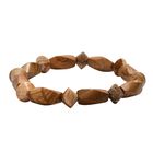 Erdnuss Holz Jaspis Armband Flexibel (18 cm), ca. 104.00 ct
