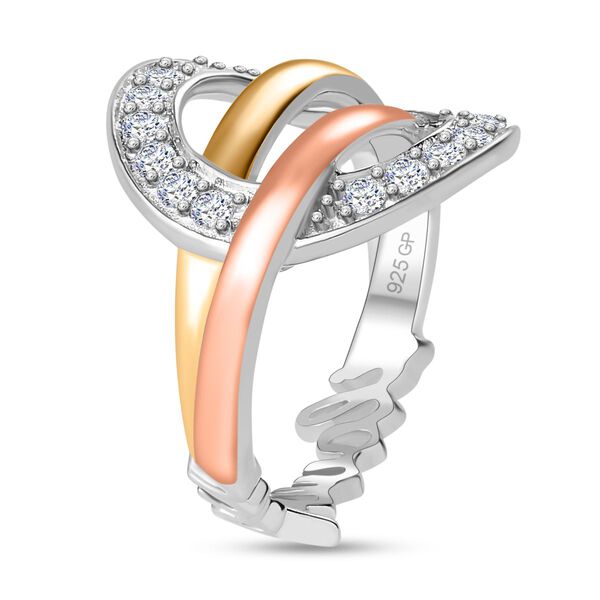 GP Amore Kollektion - LOVEYOU Moissanit und Kanchanaburi blauer Saphir-Ring - 0,56 ct. image number 6