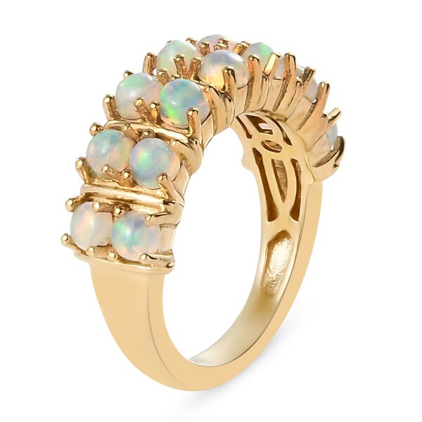 Nat&uuml;rlicher, &auml;thiopischer Opal-Ring, 925 Silber vergoldet  ca. 1,23 ct image number 5