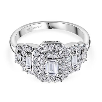 LUXURIANT DIAMOND - Lab Grown Diamant VS-EF SGL zertifiziert Ring 925 Silber rhodiniert (Gr&ouml;&szlig;e 17.00) ca. 1.00 ct