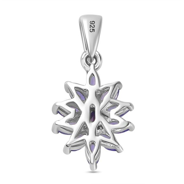 Tansanit Anhänger 925 Silber rhodiniert ca. 0.95 ct image number 5