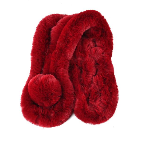 Superweicher Kunstfell-Schal, Rot image number 2