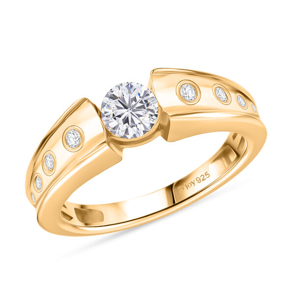 D'Joy Moissanit Ring, 925 Silber 750 vergoldet - 0,59 ct. image number 4