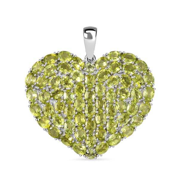 D&rsquo;joy Peridot Anh&auml;nger 925 Silber rhodiniert ca. 12.04 ct