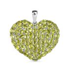 D’joy Peridot Anhänger 925 Silber rhodiniert ca. 12.04 ct