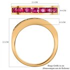 Afrikanischer Rubin (Fissure gefüllt) Ring, 925 Silber vergoldet (Größe 18.00) ca. 1.33 ct image number 6