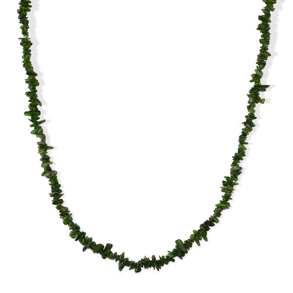 Nat&uuml;rliche Chromdiopsid 45+5cm Halskette - 80 ct.