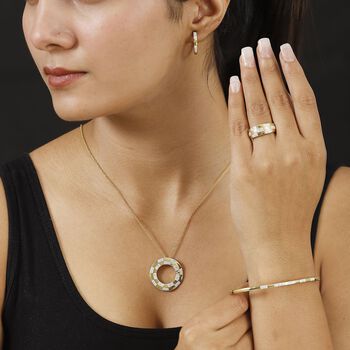 Wei&szlig;es Diamant-Schmuckset, Goldton - 0,11 ct.