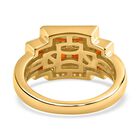 AA Salamanca Feueropal Ring, 925 Silber Gelbgold Vermeil, (Größe 19.00) ca. 1.31 ct image number 5