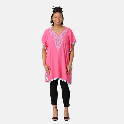 T-Shirt mit Stickerei, Einheitsgröße, Rosa image number 0