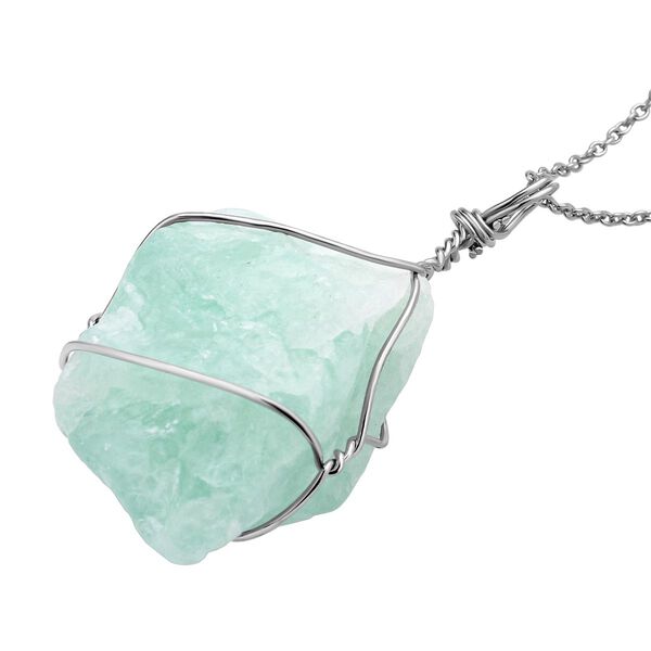 Gr&uuml;ne Fluorit, afrikanische Amethyst und Rosenquarz-Halskette - 278 ct. image number 7