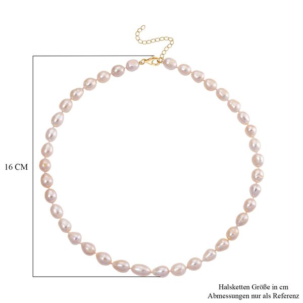 D'Joy wei&szlig;e S&uuml;&szlig;wasser Perle 45+5cm Halskette image number 6