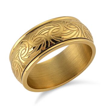 316L Edelstahl IP-GelbbeschichtungRing (Gr&ouml;&szlig;e 18.00) ca. 5,80g