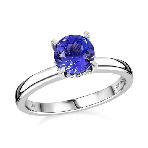 LUXORO zertifiziert und geprüft AAA Tansanit und Diamant Ring in 417 Weißgold - 2 ct. image number 0
