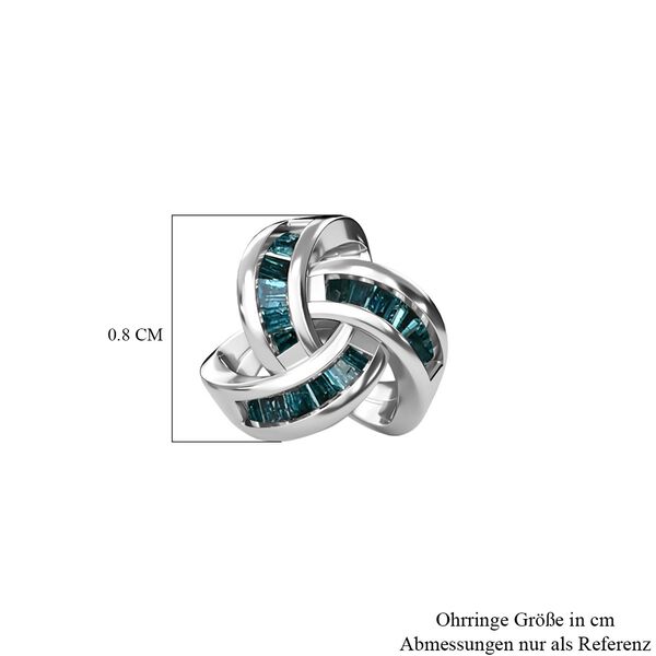 Blaue Diamant-Ohrringe - 0,15 ct. image number 6