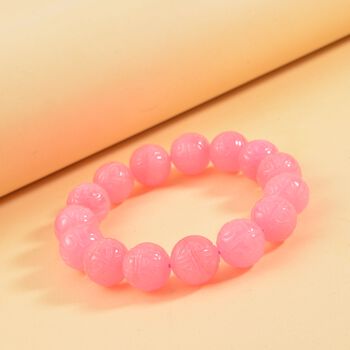 Gef&auml;rbte rosa Jade Armband, (13-15mm), 18 cm, ca. 350.00 ct