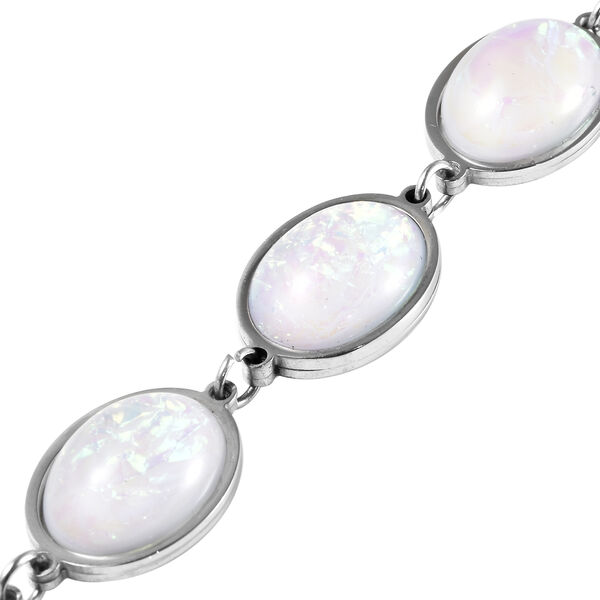 Synthetisches Opal-Harz-Armband in Silberton image number 2