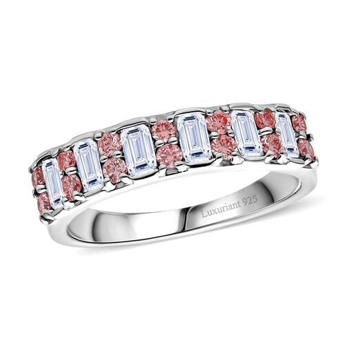 Lab Grown Diamant SI, Lab Grown Rosa Diamant Ring 925 Silber platiniert (Größe 17.00) ca. 1,00 ct image number 3