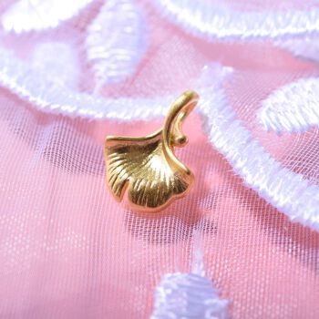 Ginkgoblatt Anh&auml;nger in 999 Gold