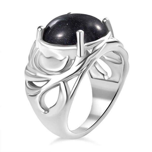 Blauer Sandstein Ring Messing (Größe 17.00) ca. 9,61 ct image number 5