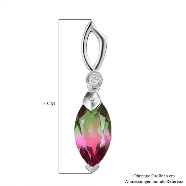 D'Joy Wassermelonen Triplett Quarz und Zirkon Ohrringe - 5,78 ct. image number 6