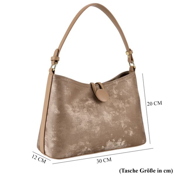 Crossbody Taschen Set 2 teilig mit Rei&szlig;verschlussfach und Innenfach 30 x 12 x 20 cm Grau image number 9
