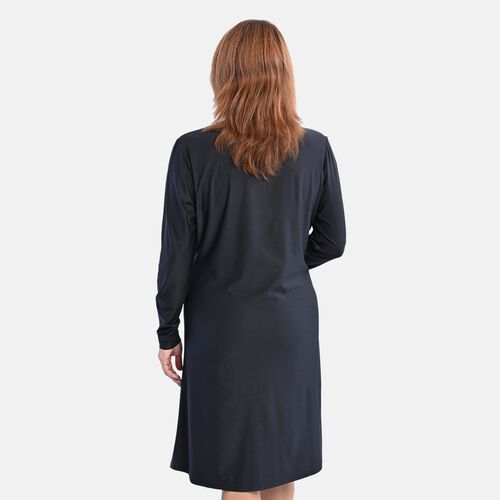 LA MAREY - Jersey-Kleid, Größe M, Schwarz image number 1