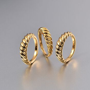 3er-Set strukturierte Stacking-Ringe