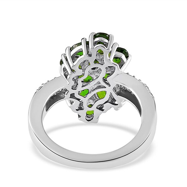 Natürlicher Chromdiopsid-Ring, 925 Silber platiniert  ca. 2,49 ct image number 6