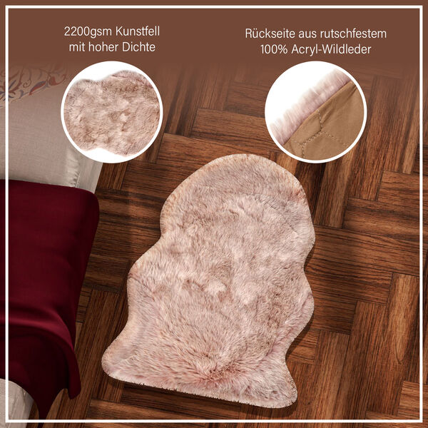 Luxury Edition: Wolkenweicher Kunstfell-Teppich, Altrosa image number 9