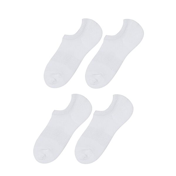 4er Set - Bambussocken mit Silikonferse, 26-30cm, 41-47, Wei&szlig;