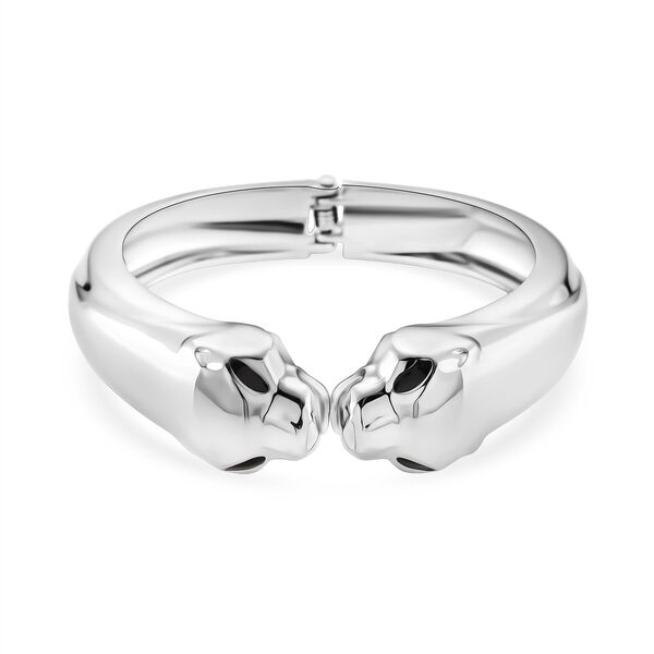 Statement-Armreif im Panther-Design in Silberton, 18cm