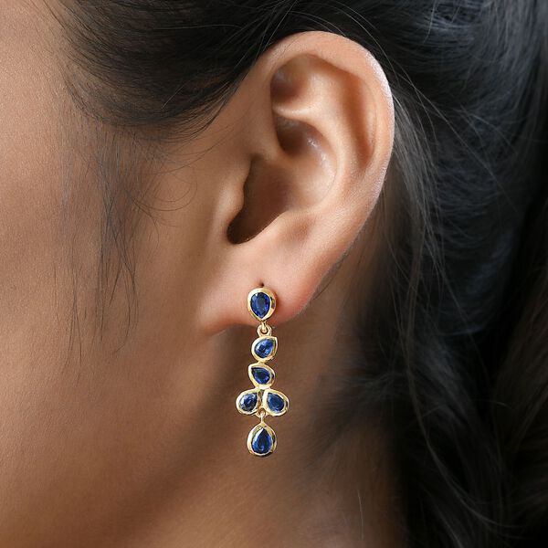 Kaschmir Kyanit-Ohrhänger - 3,44 ct. image number 3