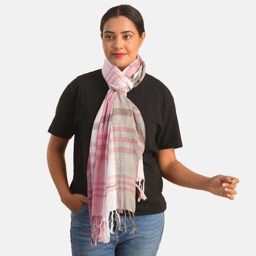 100% Baumwolle Unisex Schal, Größe 200x70 cm, Rosa image number 1