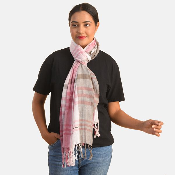 100% Baumwolle Unisex Schal, Gr&ouml;&szlig;e 200x70 cm, Rosa image number 1